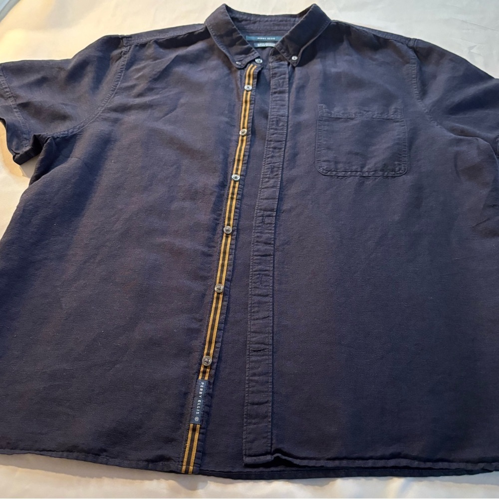 Perry Ellis Blue Casual Button Down Shirt